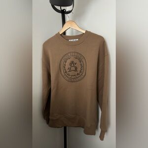Acne Studios Brown collegiate logo crewneck